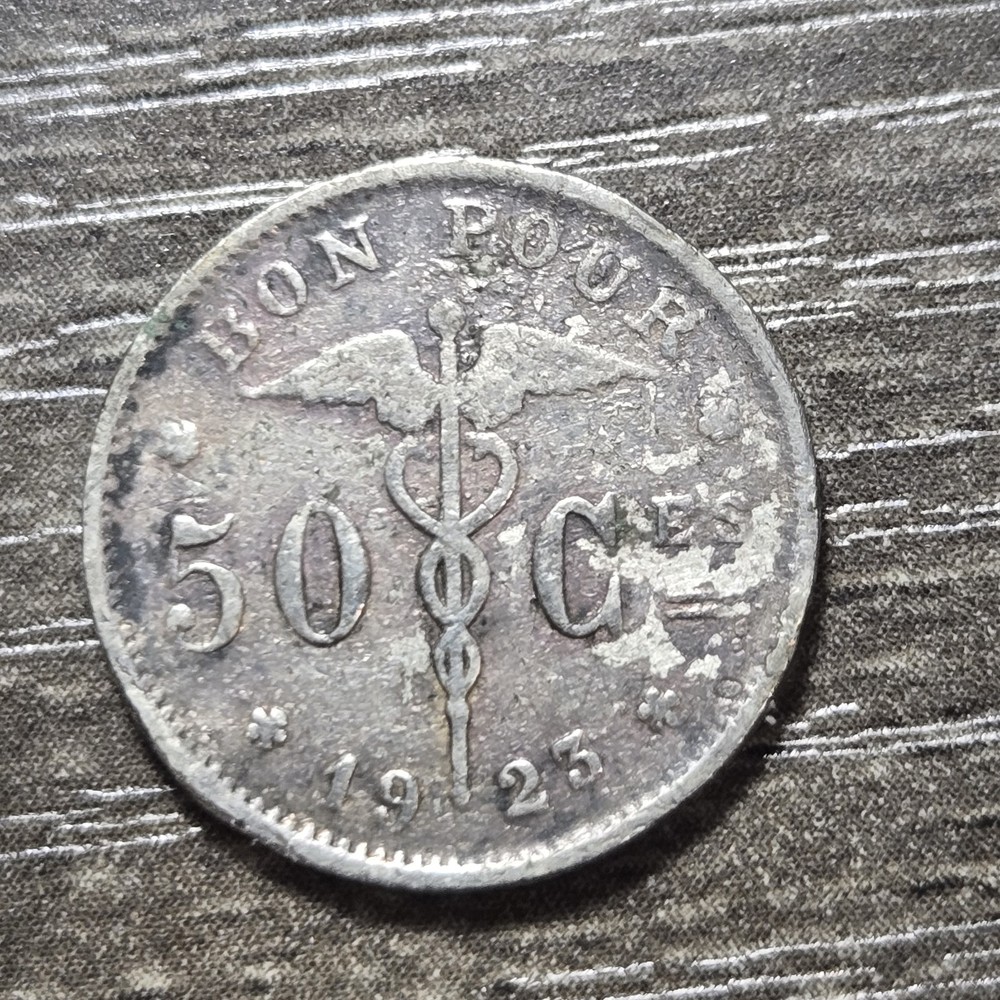 1923  Belgium 50 Centimes
