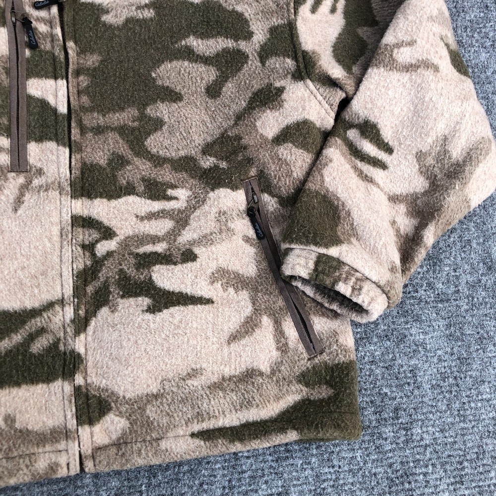 Cabelas Wooltimate Wool Full Zip Jacket Mens Medium Windshear Hunting Camo