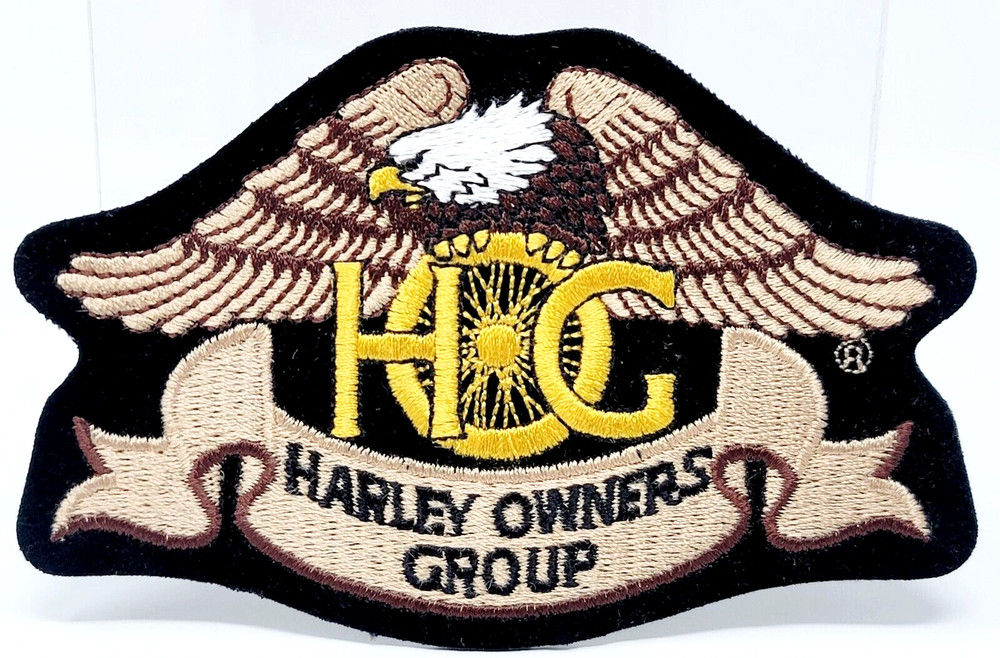 HOG Motorcycle Patch Harley Owners Group Harley Davidson Eagle Embroidered Logo
