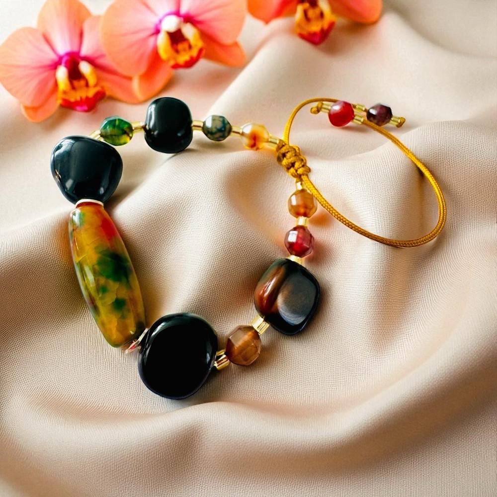 Gorgeous  Agate Adjustable Gemstone Bracelet