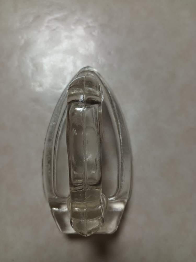 Vintage Glass Sad Iron Candy Container