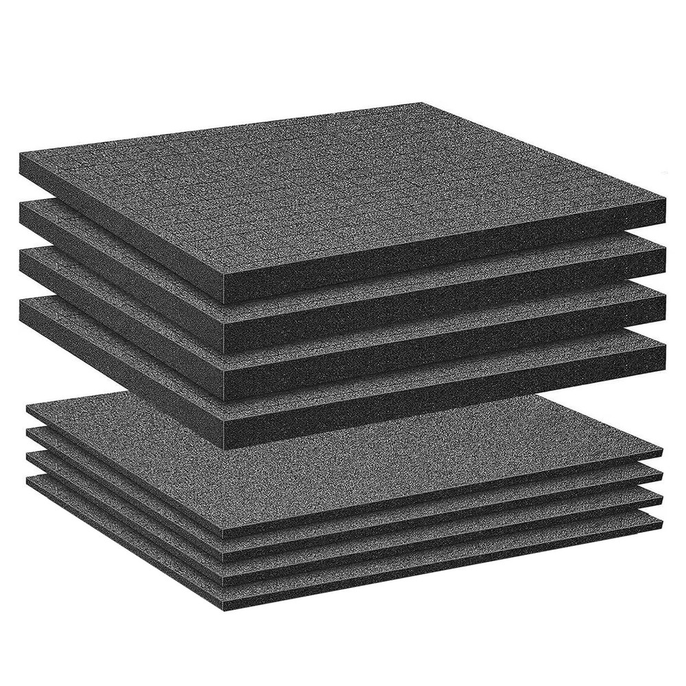 16" x 12" Pick and Pluck Foam Inserts for Tool Box – 8 Pack High-Density Poly...