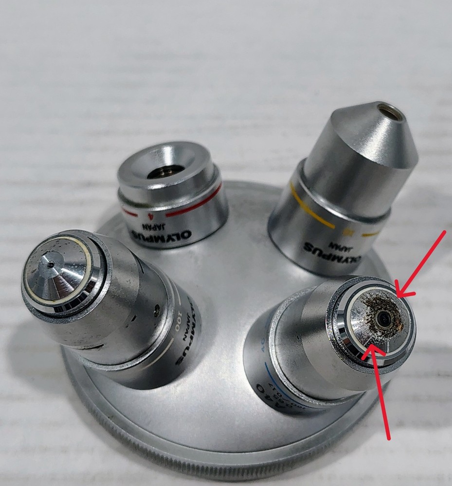 Olympus CH-2 CHT Microscope Binocular Eyepiece Head & Microscope Objectives Read