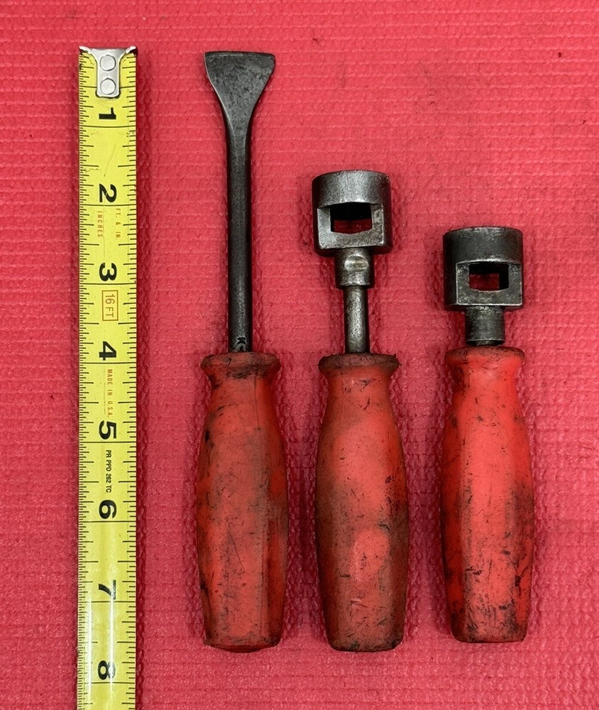 Vintage K-D Tools 3 PC, 2 Brake Shoe Retaining Spring Tools & Gasket Scraper