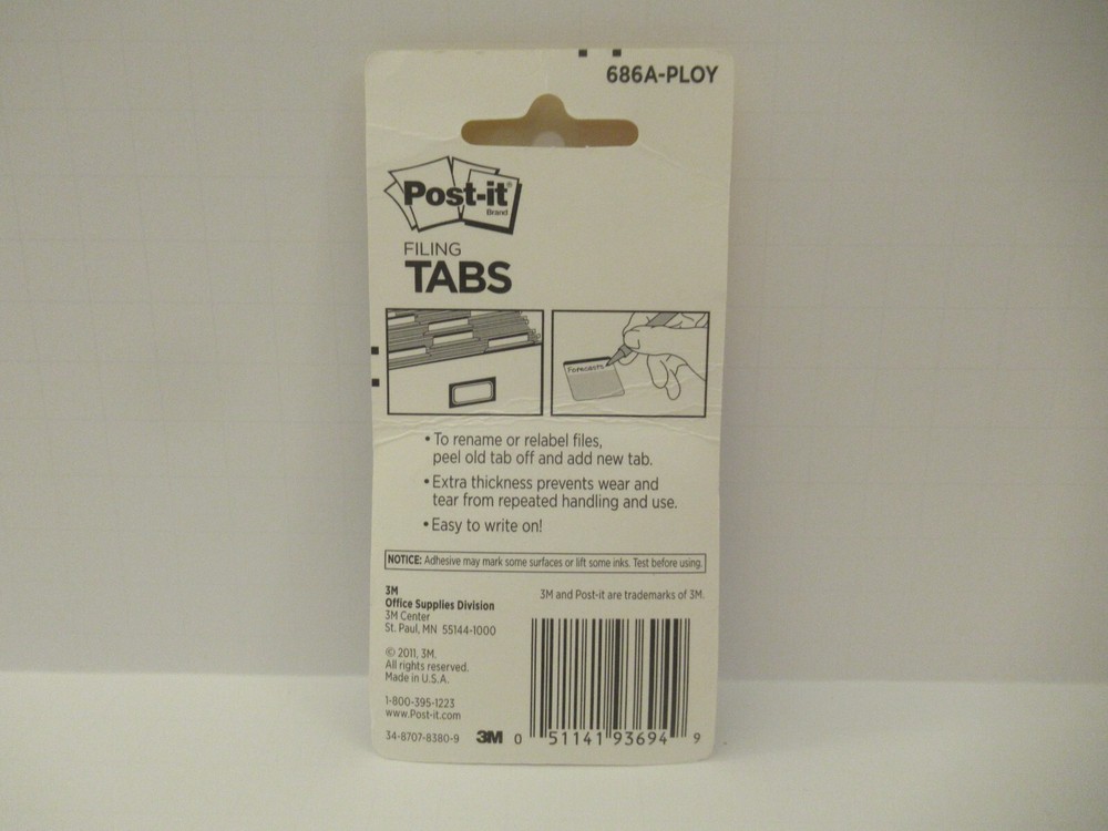 Post-it Filing Tabs - Angled - 2" x 1.5" - 24 Tabs - Assorted Colors