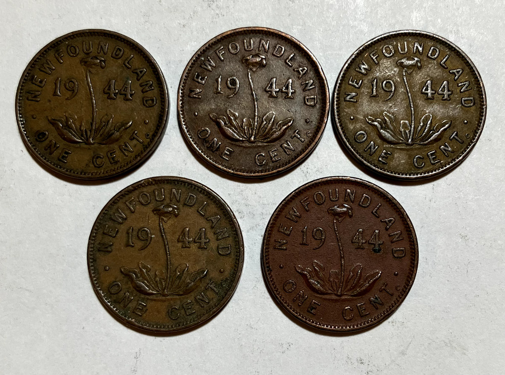 1944 Newfoundland Small One Cent Penny