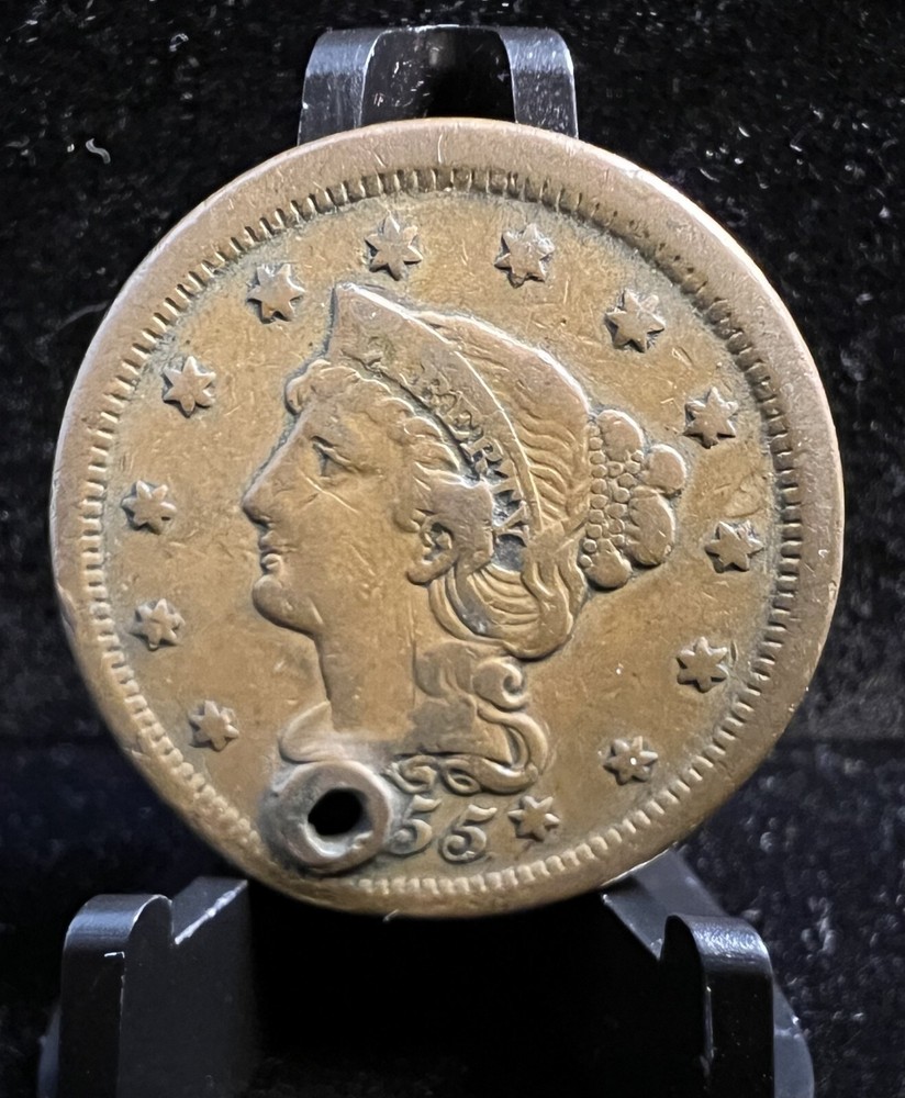 1855 U.S. Large Cent "Knob on Ear"