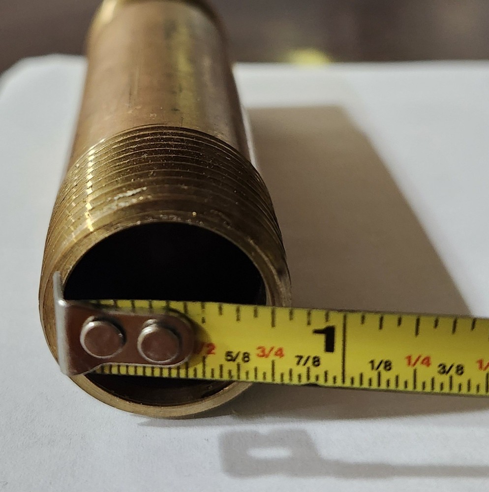 3/4" x 4" Red Brass Pipe Nipple