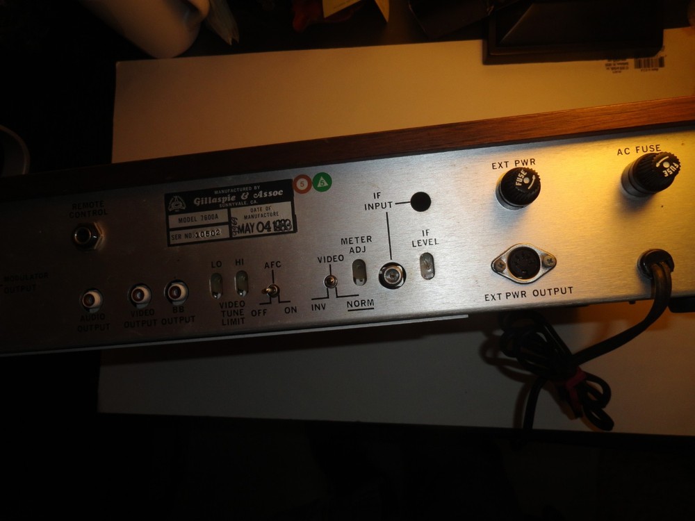 1983 Gillaspie Model 7600A Satellite Receiver plus Image Reject Mixer