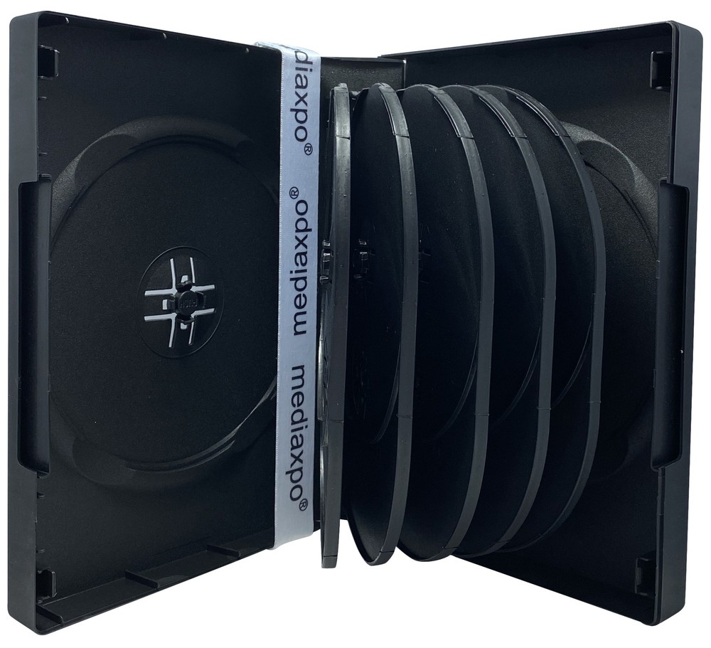 Black 12 Disc DVD Cases Lot