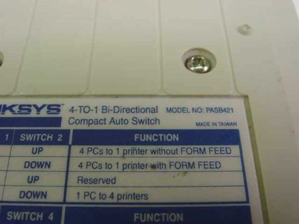 Linksys Compact Auto Switch PASB421