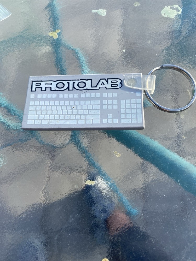 Keychain Vintage Protolab Computer Keyboard Rubber