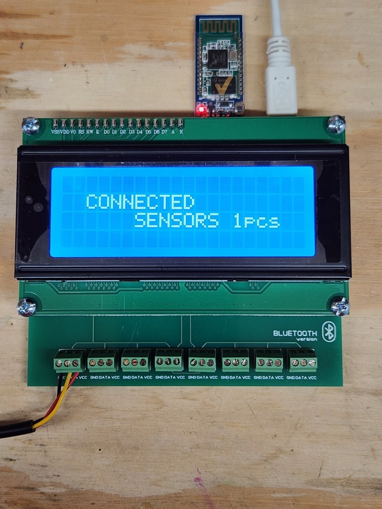 8CH Temperature Data Logger Recorder RTC -55...+125 C Bluetooth DS18B20 Wireless