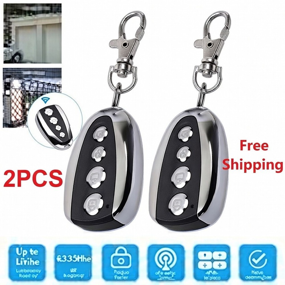 2X Remote Control Backup Key Sliding Gate Opener Automatic Operator 433.92MHz US