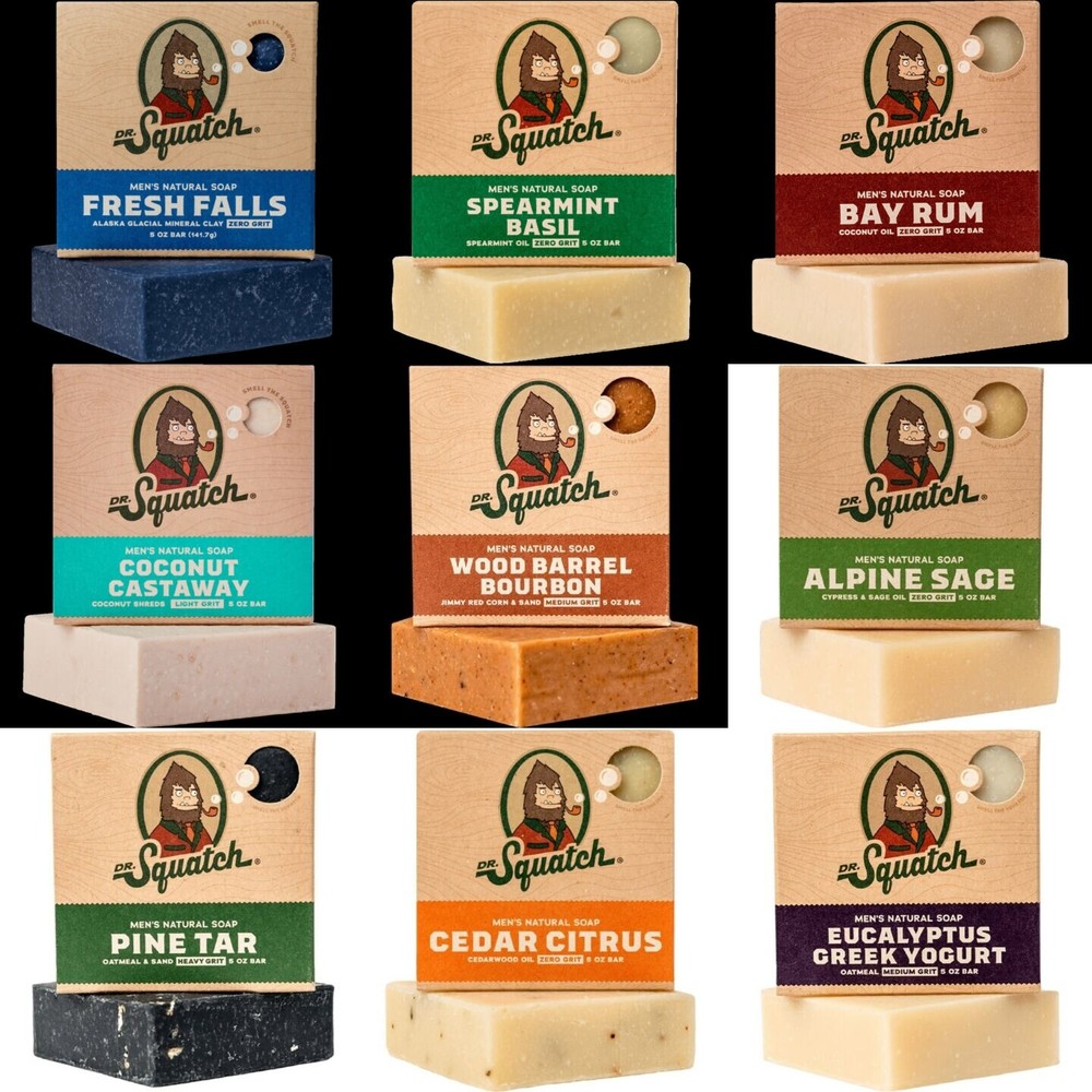 Dr. Squatch Soap Men's natural bar soap over 100 Rotating variations