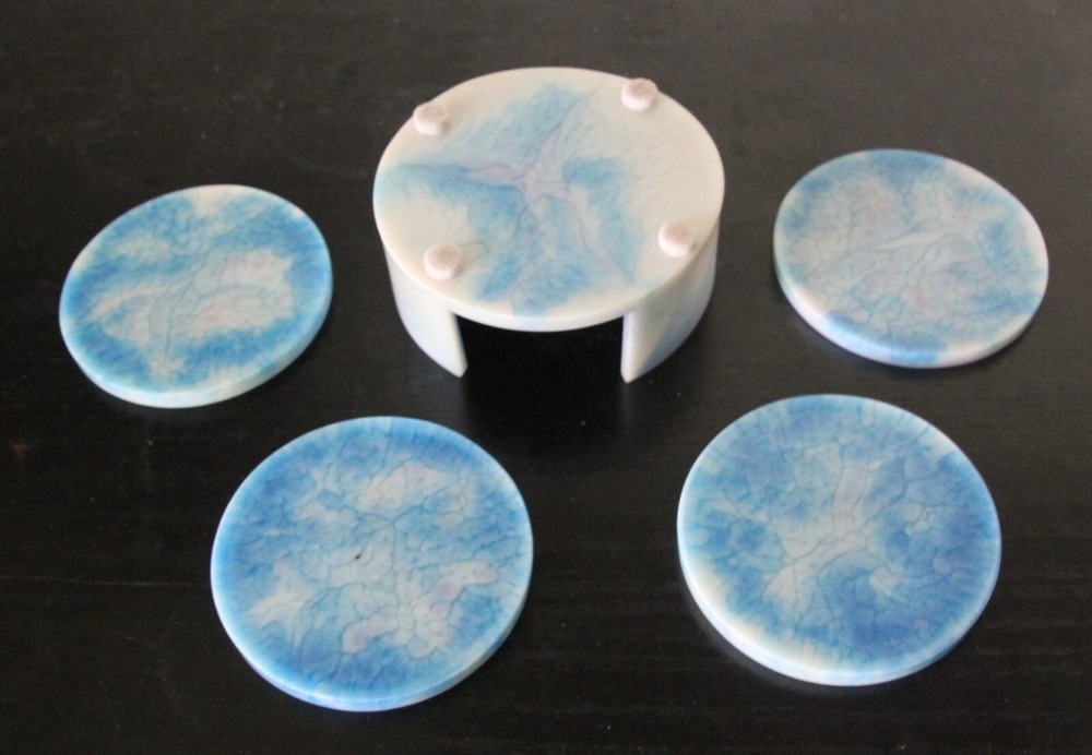Coaster set with holder - Made by Melb Artist