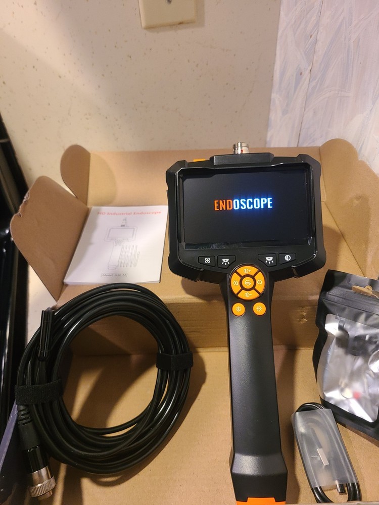 Endoscope Camera with Light, 1080P HD Borescope 8 Adjustable Orange