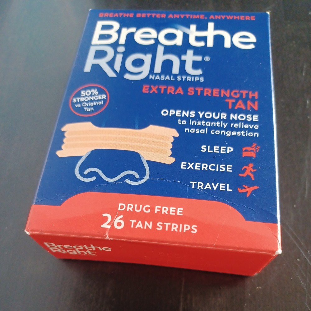 Breathe Right Nasal Strips Extra Strength - 26 Strips New