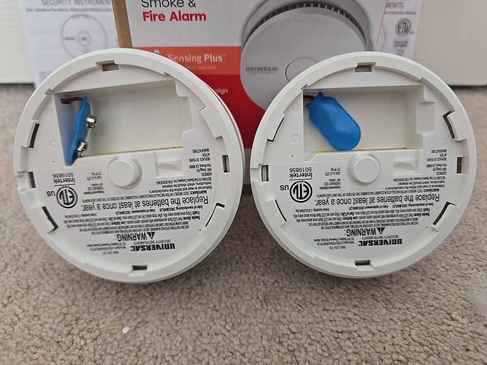 Universal Security Instruments Replaceable 2 In 1 Smoke & Fire Alarm, 2 Pack
