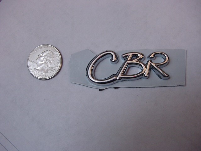 FORMULA BOAT CHROME EMBLEM " CBR " FOR HULL OR DASH INITIALS !