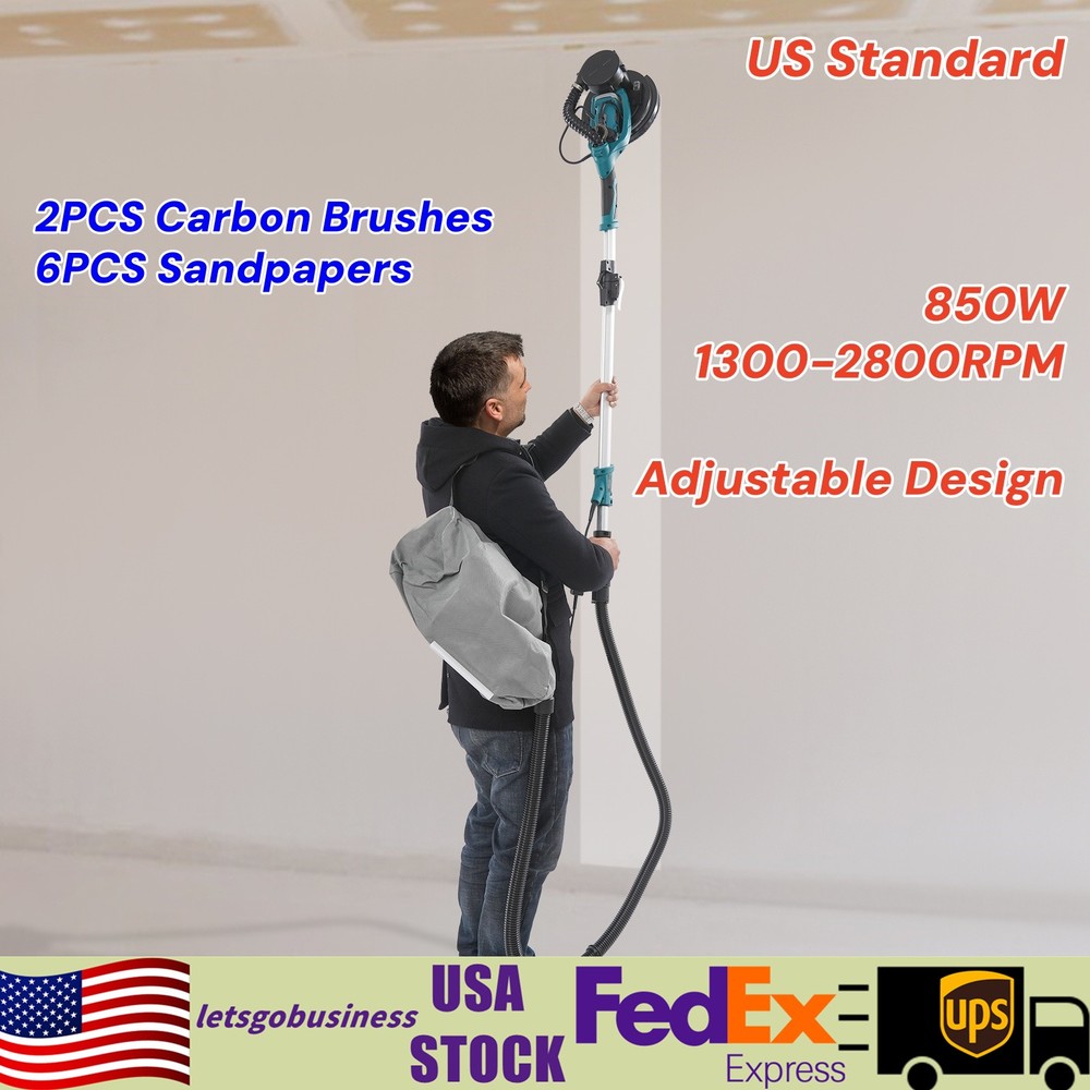 Electric Ceiling Wall Sander With Dust Collection Variable Speed Drywall Sander