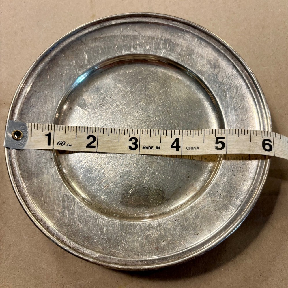 SIX ( 6 ) 468+ GRAMS | Solid Sterling 6" Bread Plates | SCRAP LOT |