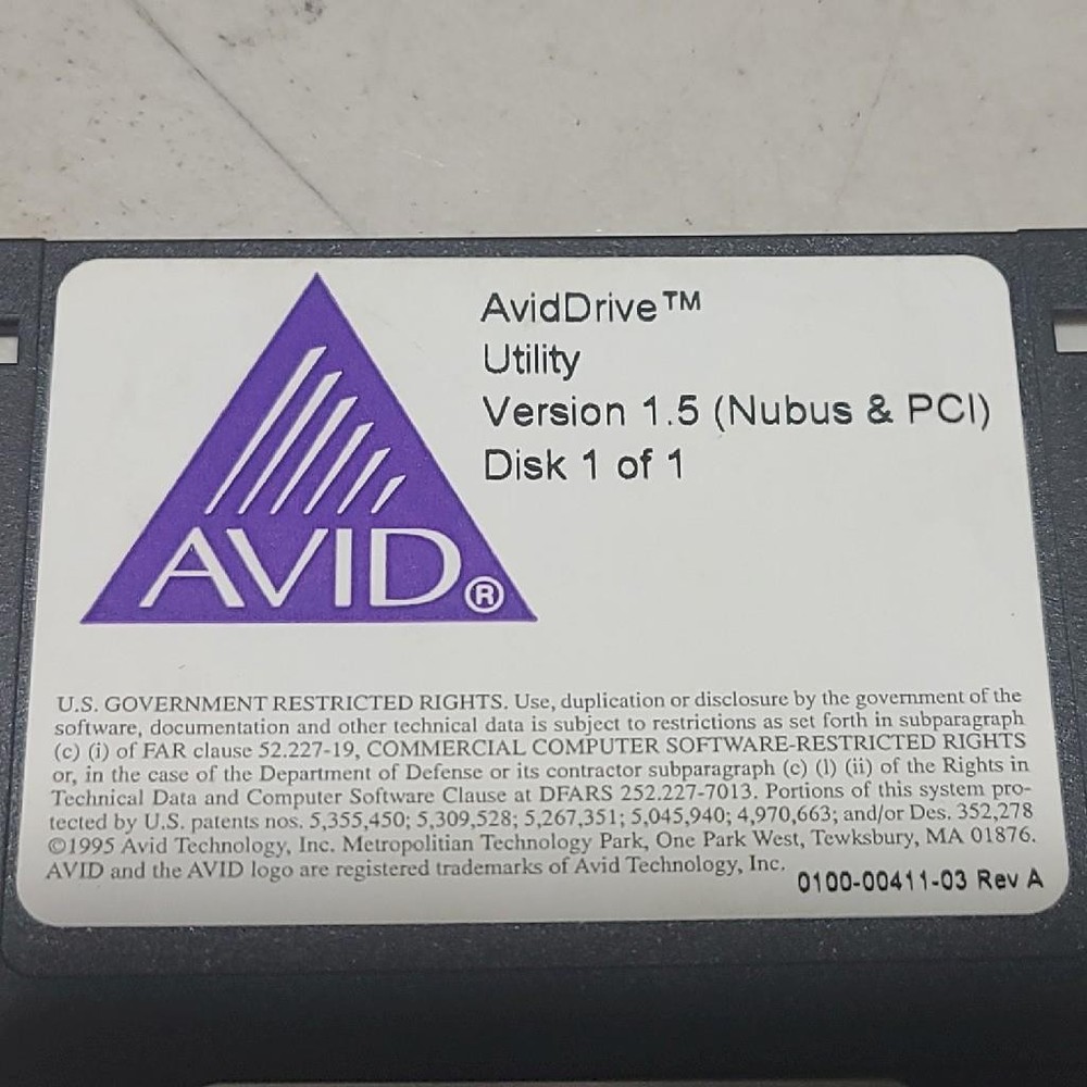 AVID Drive Utility Version 1.5 (Nubus & PCI) Disk
