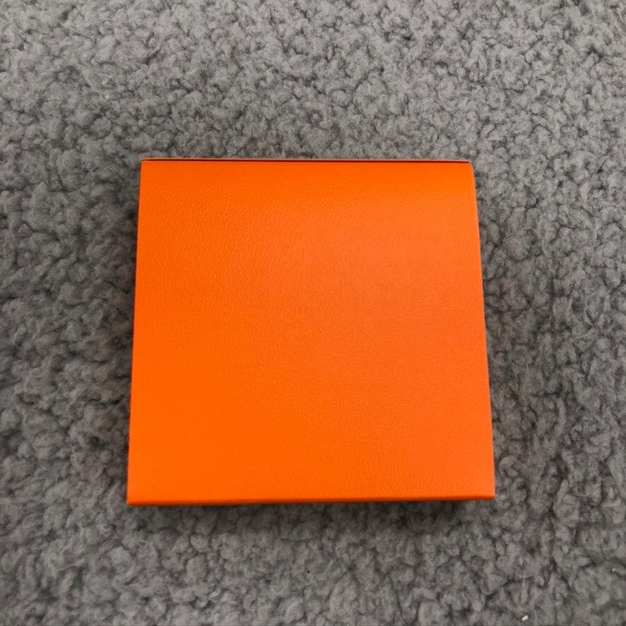 Authentic Hermes Orange Gift Box Empty Square 2.75x2.75x.75 Small Storage