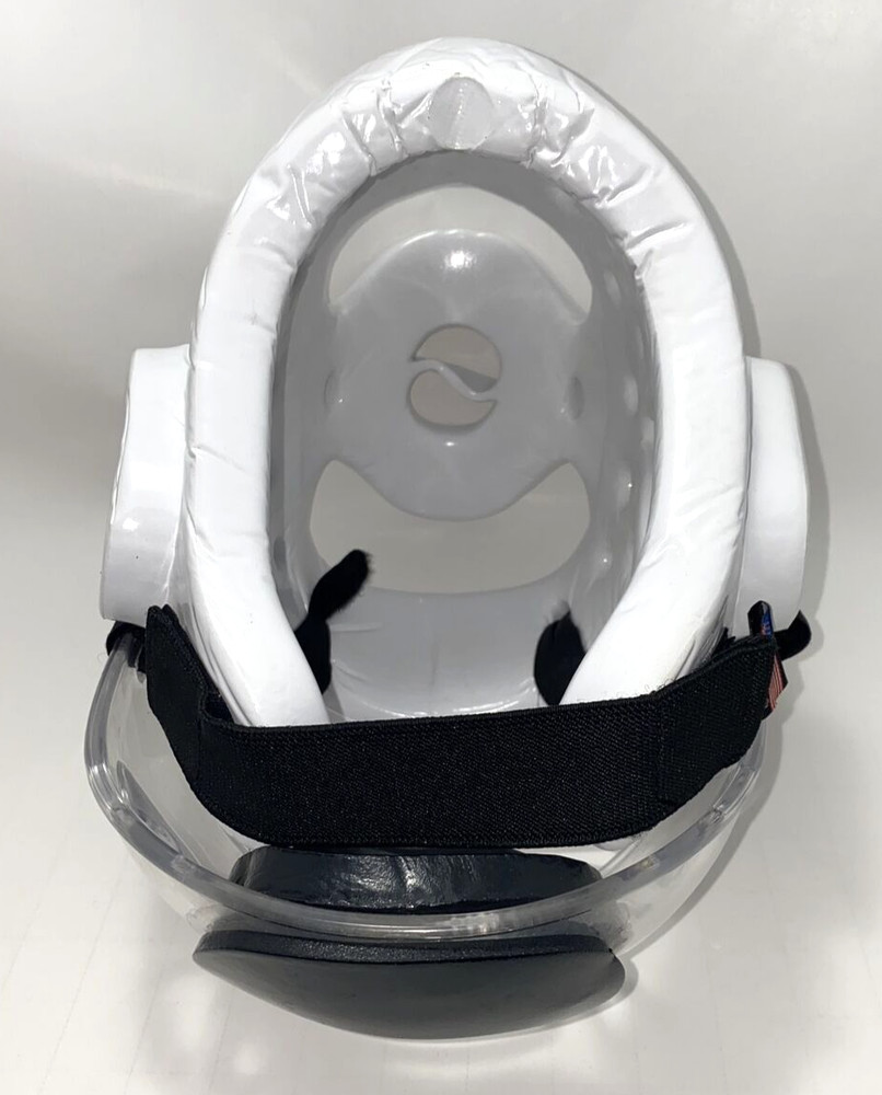 Martial Arts Head Protection w/ Removable Face Shield Size M White