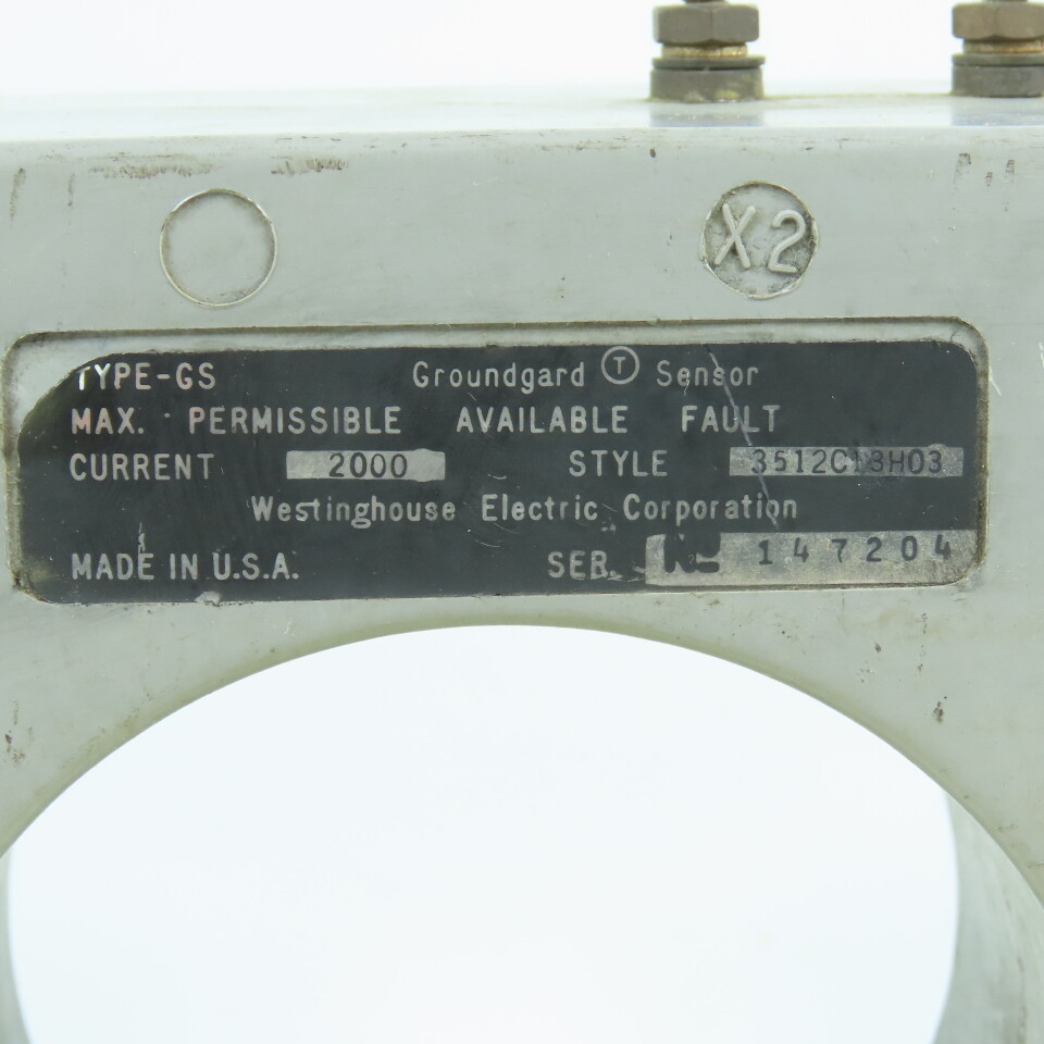 Westinghouse 3512C13H03 Groundgard Sensor Current Transformer 2000A