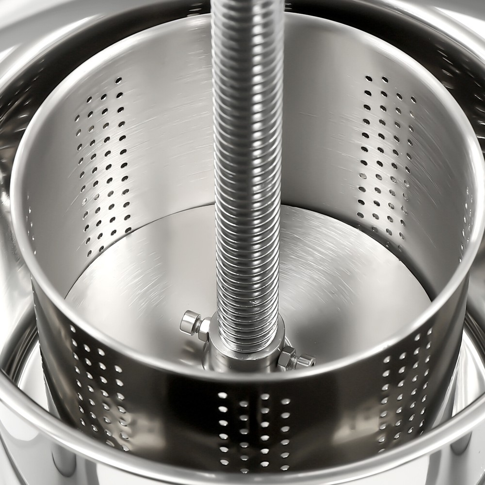 Fruit Wine Press, 0.8Gal Wine Press, 3L Fruit Cider Grinder w/Dual Stainless