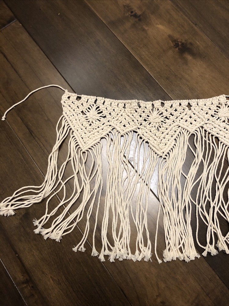 Macrame 38” X 14.5” Tan