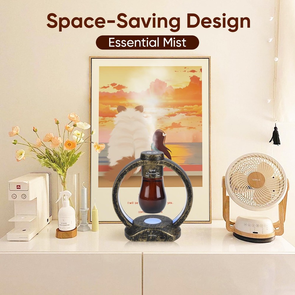 HAPPTWS Essential Oil Diffuser Set- 3 Timer Settings Copper Color