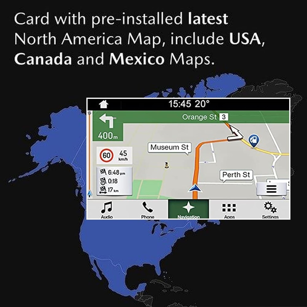 2025 Latest Navigation SD Card Map Update Compatible with Toyota, Black