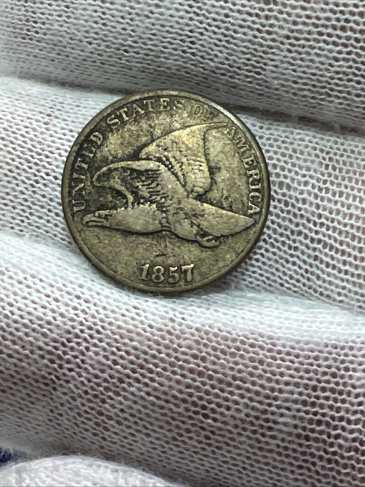 1857 Flying Eagle Cent Penny. Nice Condition Old US type coin!