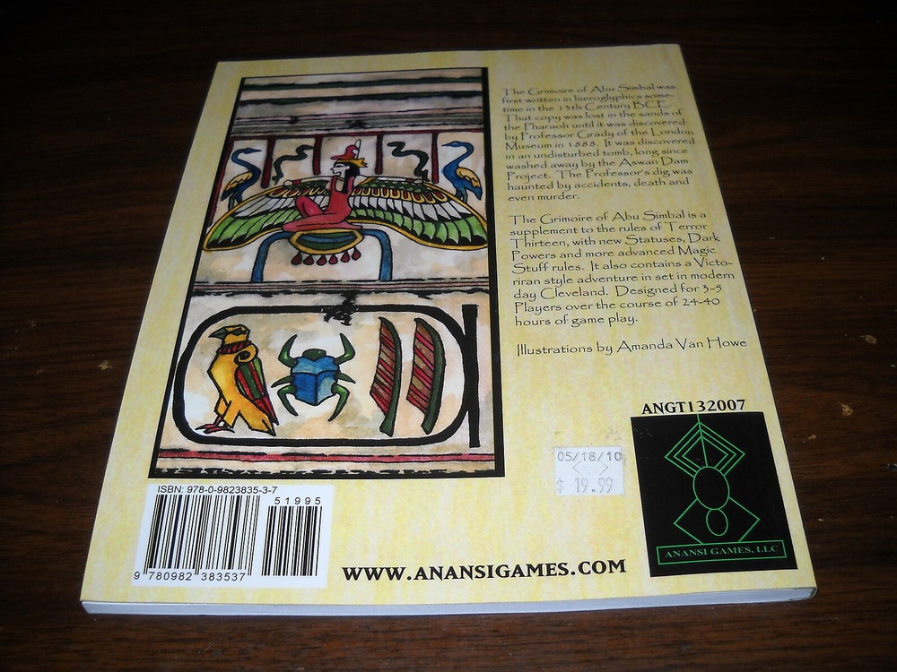 Terror Thirteen RPG: The Grimoire of Abu Simbal