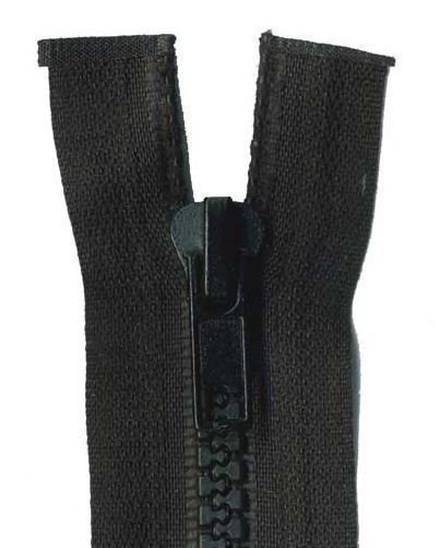 45cm Black Open End Chunky Zip