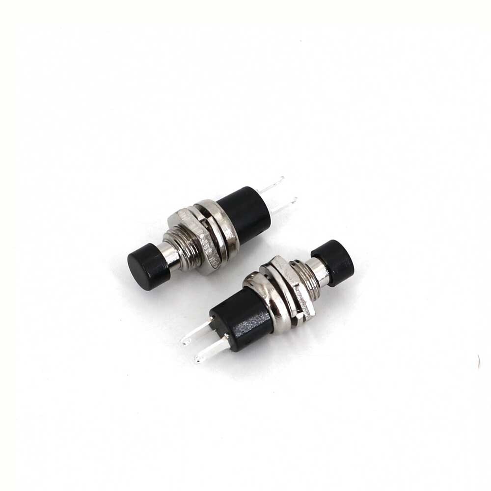 USA 50x Black PBS-110 2Pin Momentary Normally Open 7mm Reset Push Button Switch