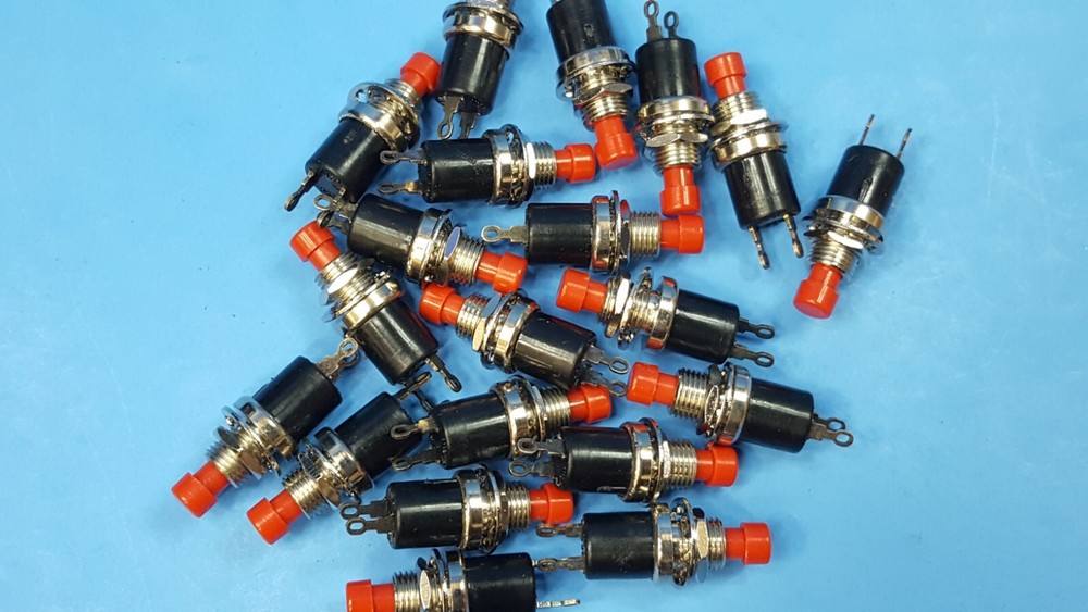 (1 pc) Miniature Pushbutton Switch, MSPS103C, Alco Switch, 125VAC, 0.50A,