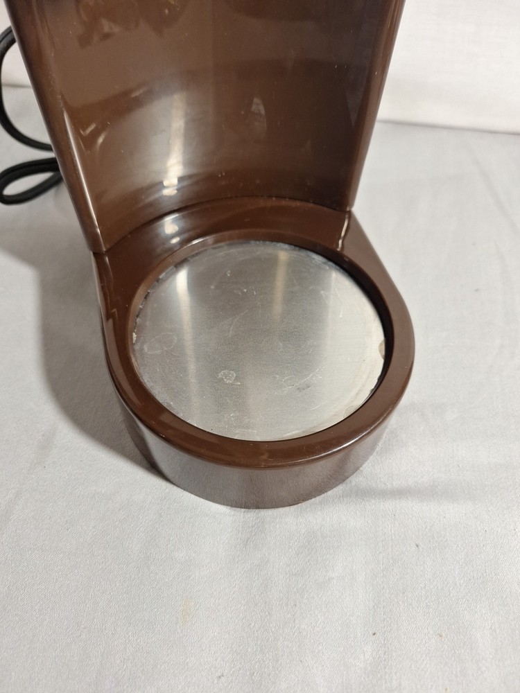 Vintage Hamilton Beach Mini Drip Coffee Maker Scovill 4 Cup Brown**MISSING LID**