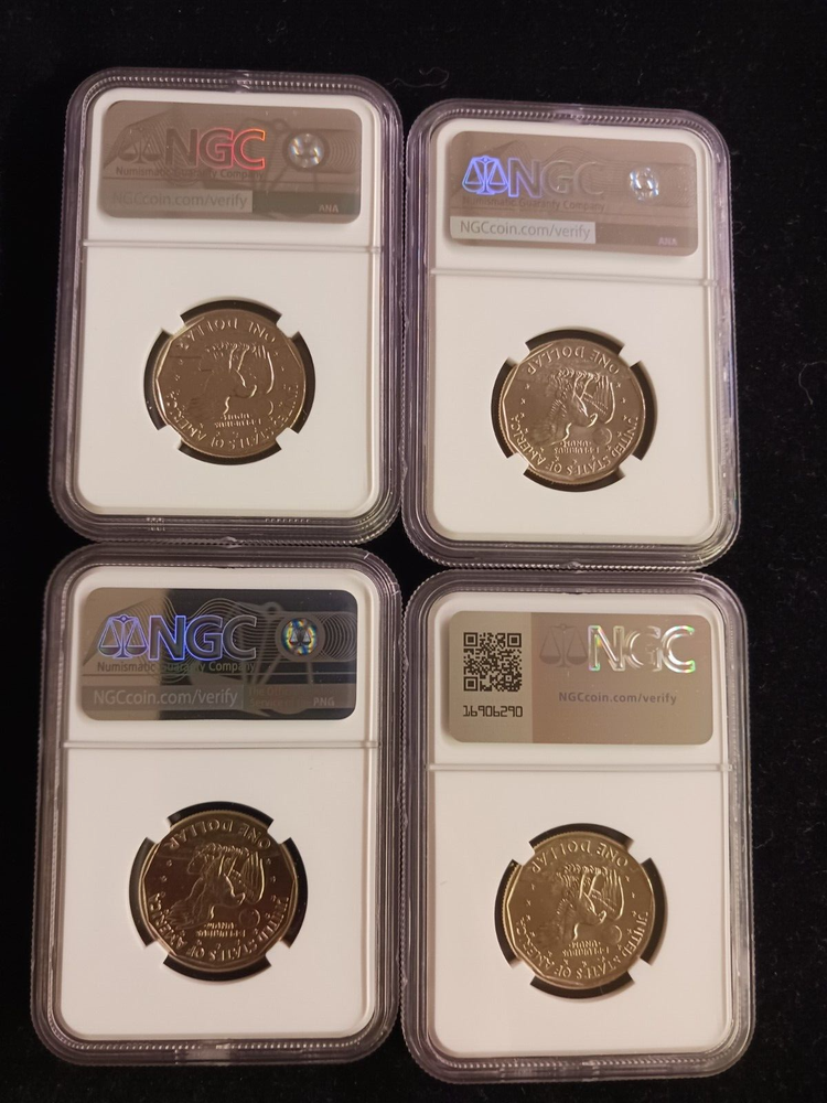 1999(D) NGC MS 66 Susan B. Anthony Dollar Coins