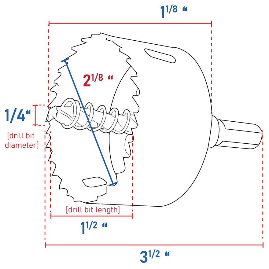 Construct Pro Speedy Screw in Cable Pass Through Port (White) with Hole Saw