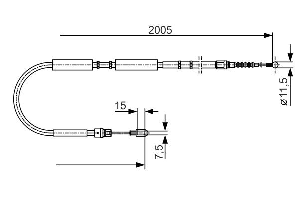 Cable Pull, parking brake BOSCH 1987477923