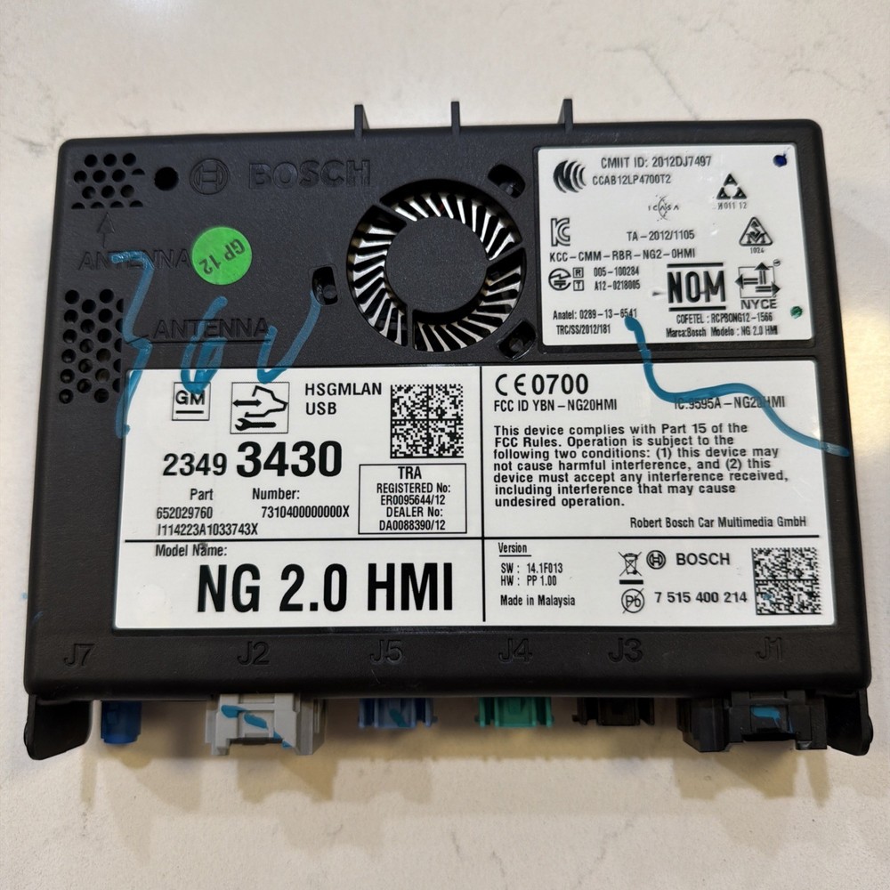 2015-2016 GM HUMAN MACHINE INTERFACE HMI MODULE OEM *UNLOCK EXTRA FEE* 23493430