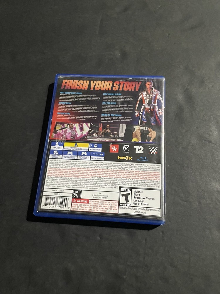 wwe 2k24 ps4 Case only