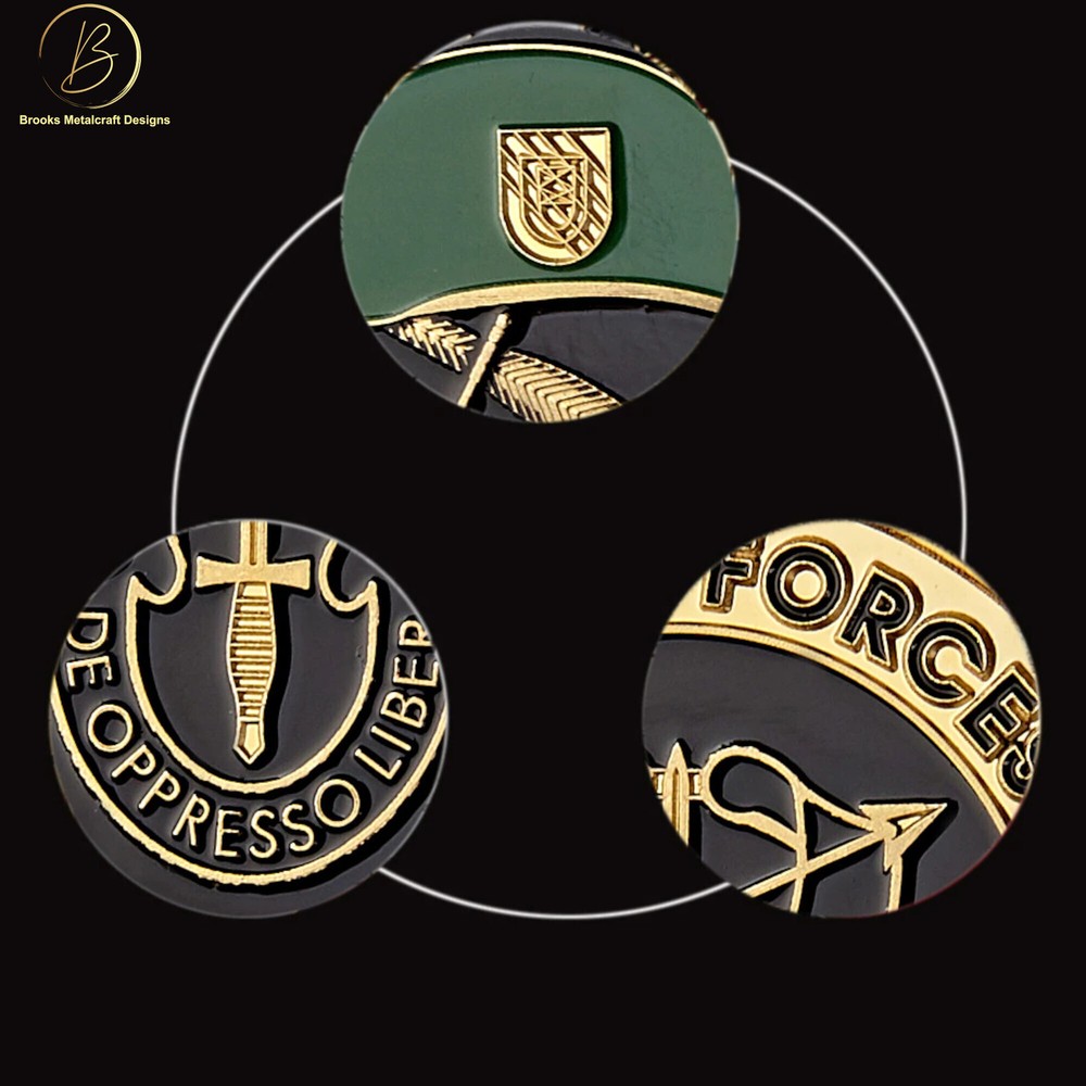 Army Special Forces Green Beret Liberate from Oppression Challenge Coin