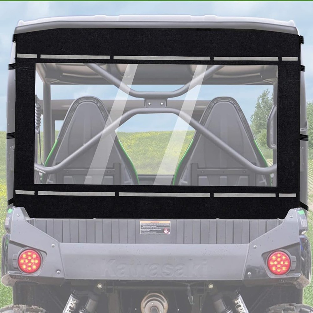 For KAWASAKI TERYX 4 800 2013-2023 Back Window Soft Rear Windshield Dust Panel