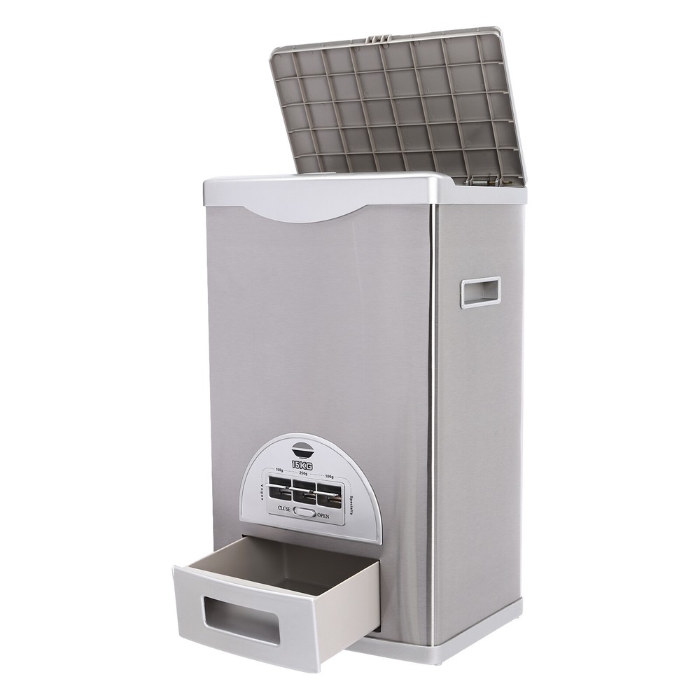 15KG Rice Storage Ware Automatic Rice Dispenser Container Dry Food Storage Box
