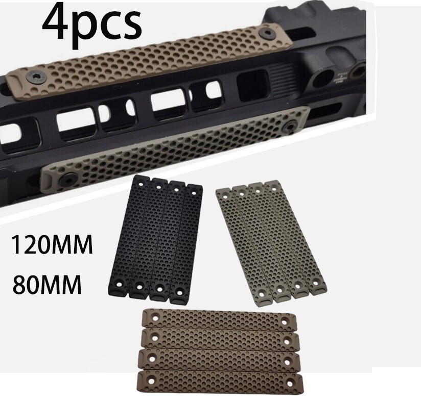 4PC Pack MLOK Rail Hand Proction M-lok  Cover Panel for M-lok System 120MM