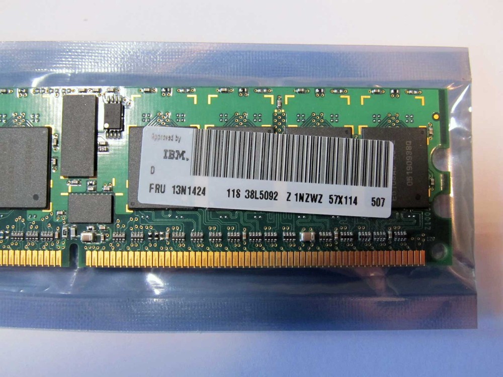 IBM Server RAM 13N1424 38L5092 2pcs 512MB PC2-3200 ECC